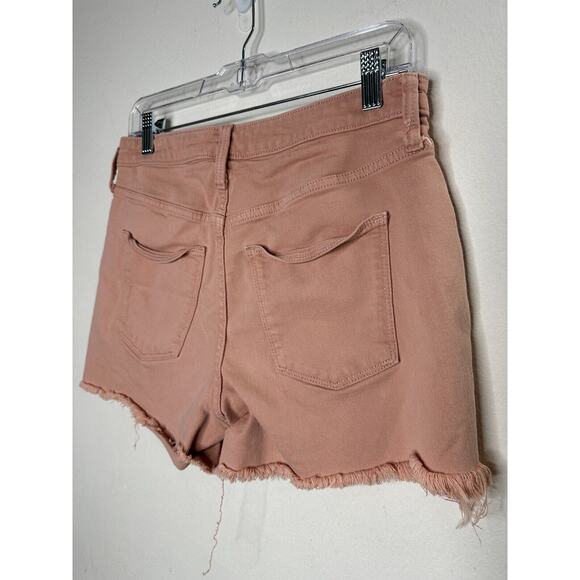 Universal Thread Peach High Rise Cut Off Raw Hem Jean Denim Shorts 8 / 29 - Picture 4 of 10
